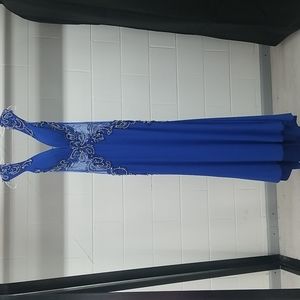 Blue Polyester Gown size 6